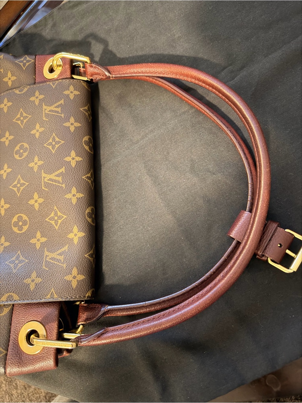 Louis Vuitton Monogram Shoulder Bag Brown with Burgundy Accents - Picture 5 of 16